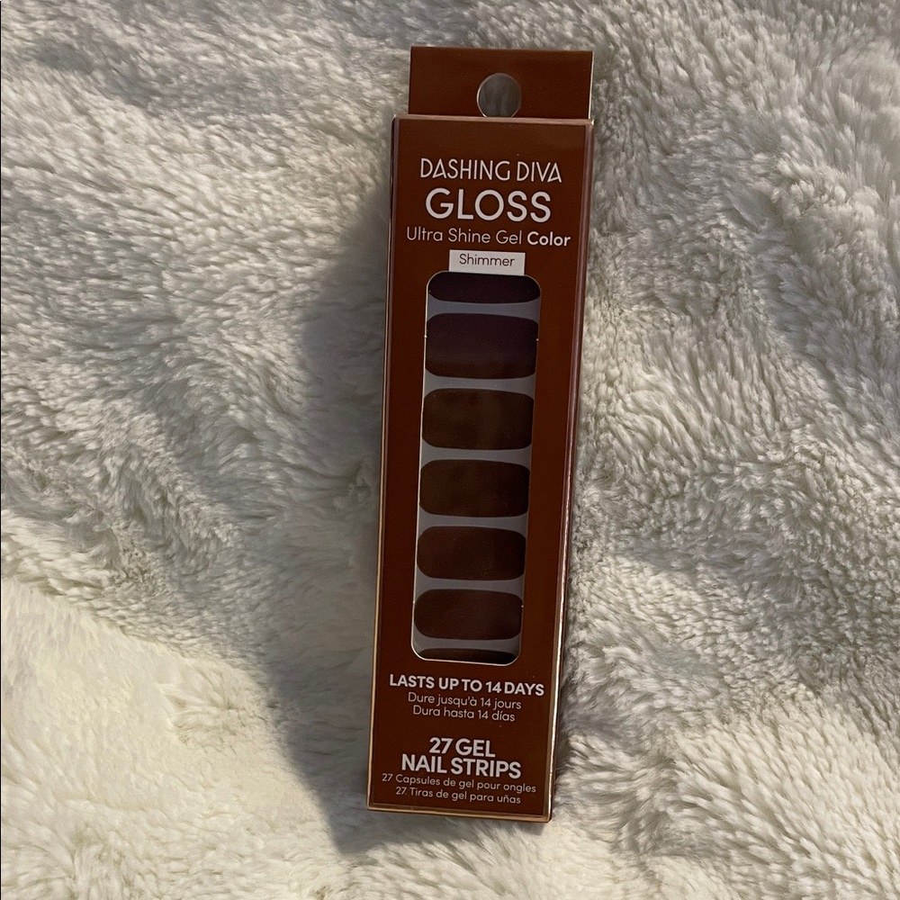 Dashing Diva Gloss Gel Nail Strips - Shimmer Brown